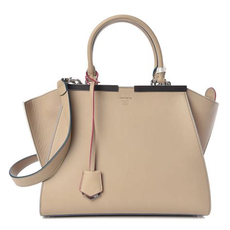 FENDI Vitello Dolce Petite 3Jours Tote Amido 